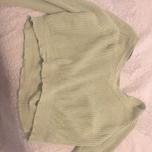 sage green knit sweater